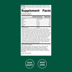 Close-up of Standard Process Diaplex bottle label highlighting chromium and vitamin A.