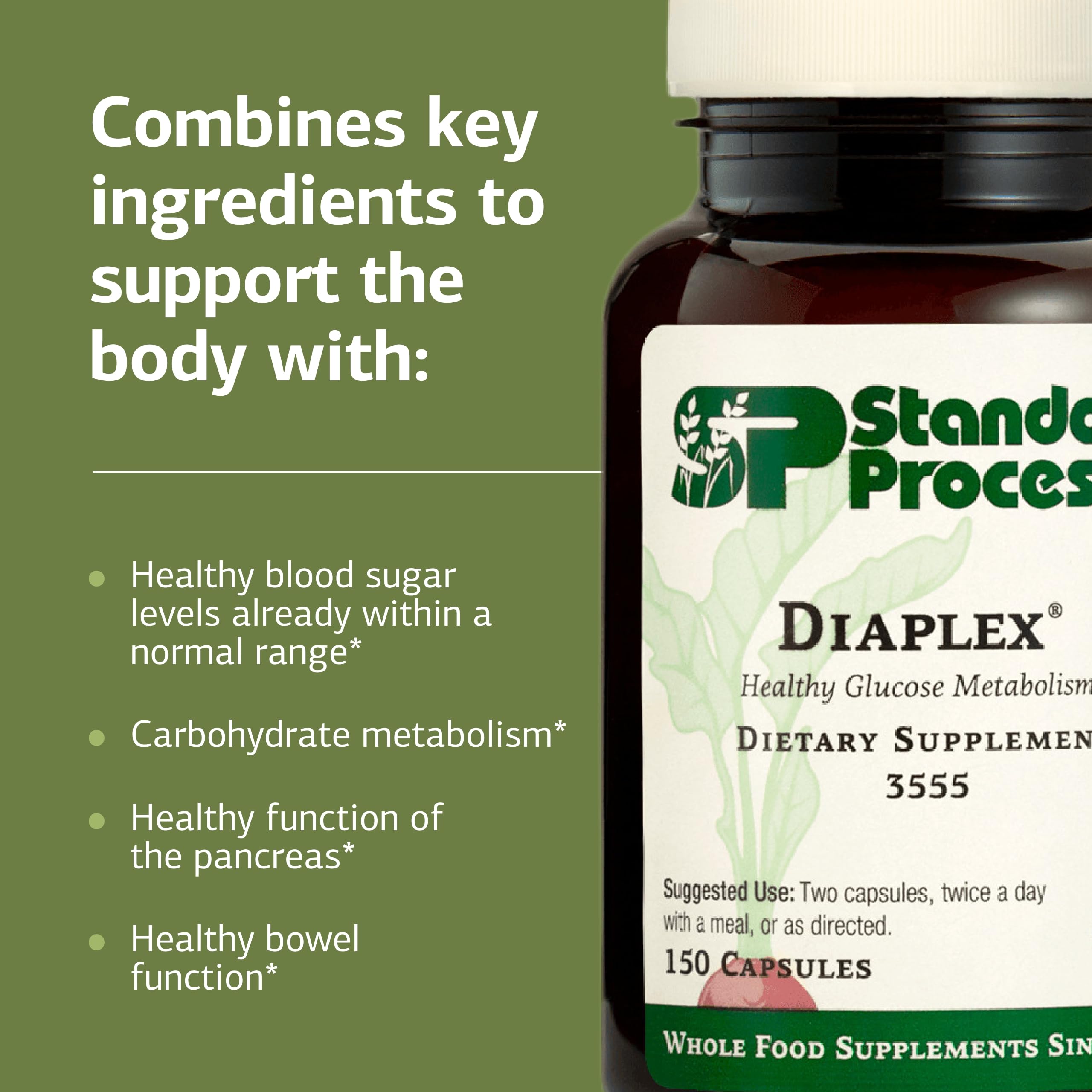 Standard Process Diaplex bottle on kitchen counter ready for daily routine.