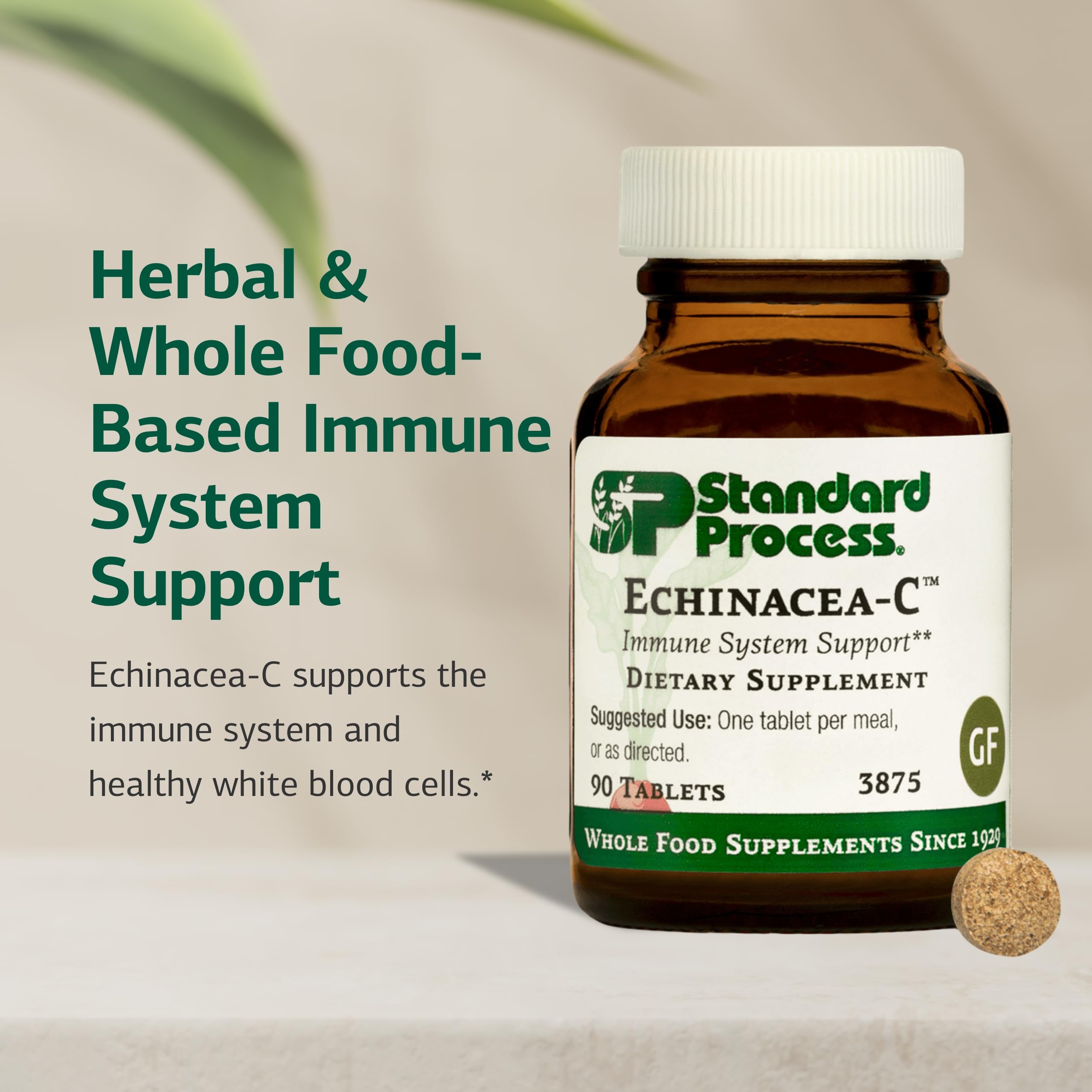 Standard Process Echinacea-C bottle back with label details