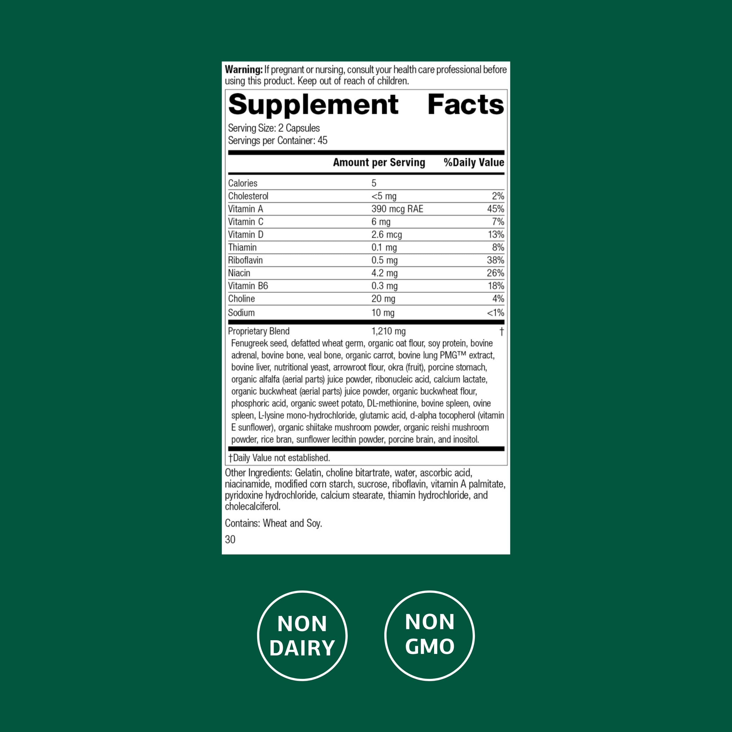 Standard Process Emphaplex bottle label highlighting antioxidant nutrition
