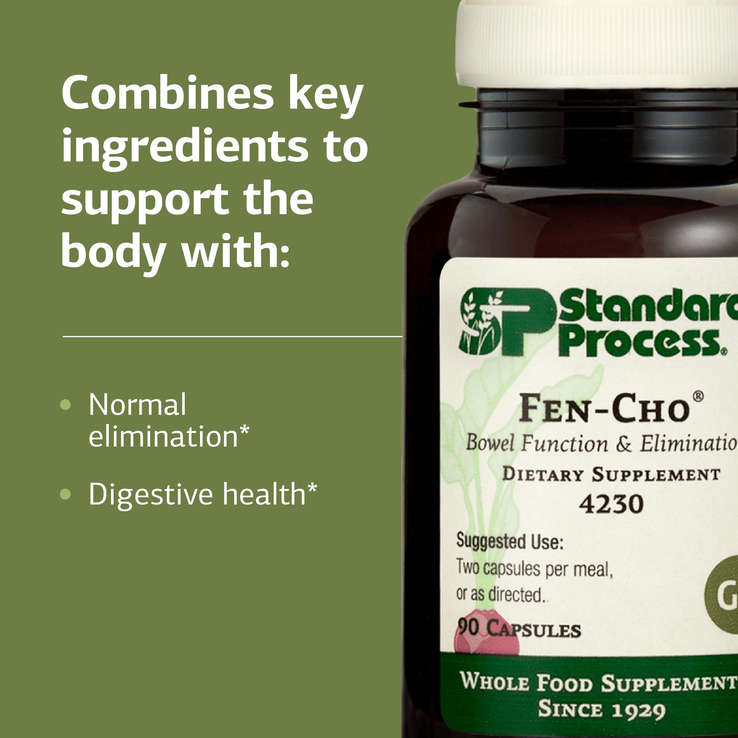 Fen-Cho packaging interior shot emphasizing Collinsonia root blend.