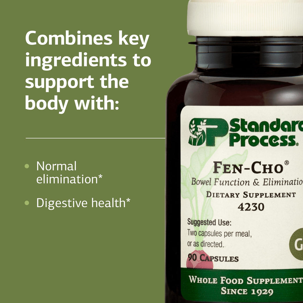 Fen-Cho packaging interior shot emphasizing Collinsonia root blend.