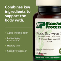 Standard Process Flax Oil with B6 in drawer display suggests convenient daily use.