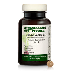 Standard Process Folic Acid B12-180 bottles for daily wellness support.