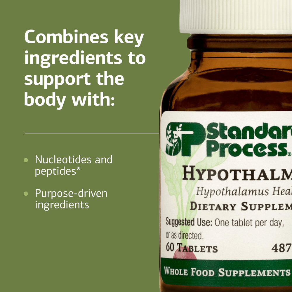 Porcine hypothalamus extract component in Hypothalmex overview image.