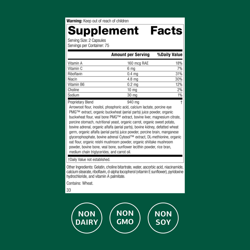Standard Process Iplex label closeup highlighting ingredients for eye health support