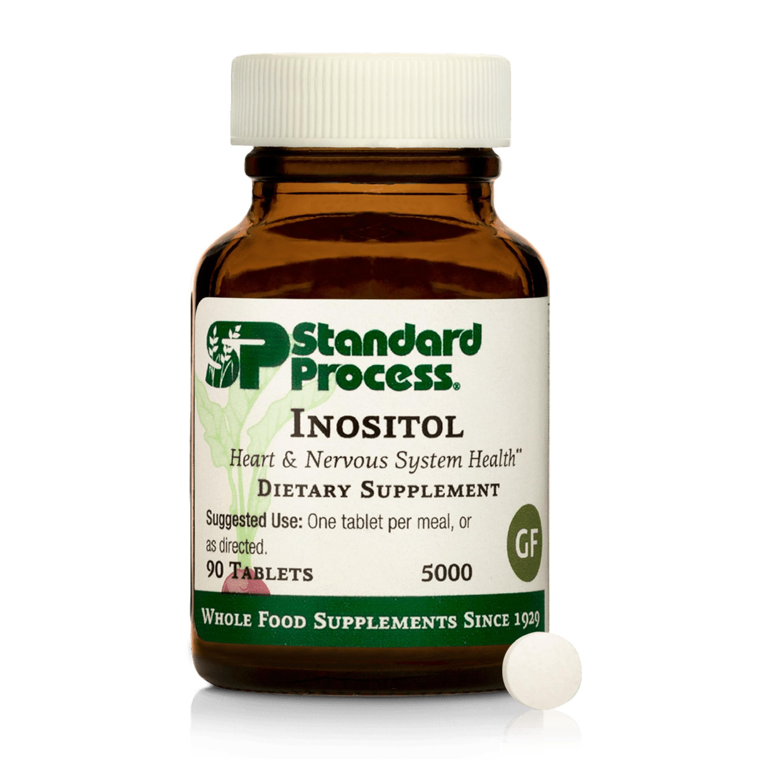 Standard Process Inositol bottle front displaying the plant-based supplement for nervous system support.