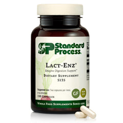 Standard Process Lact-Enz bottle for daily digestive support and probiotic balance.