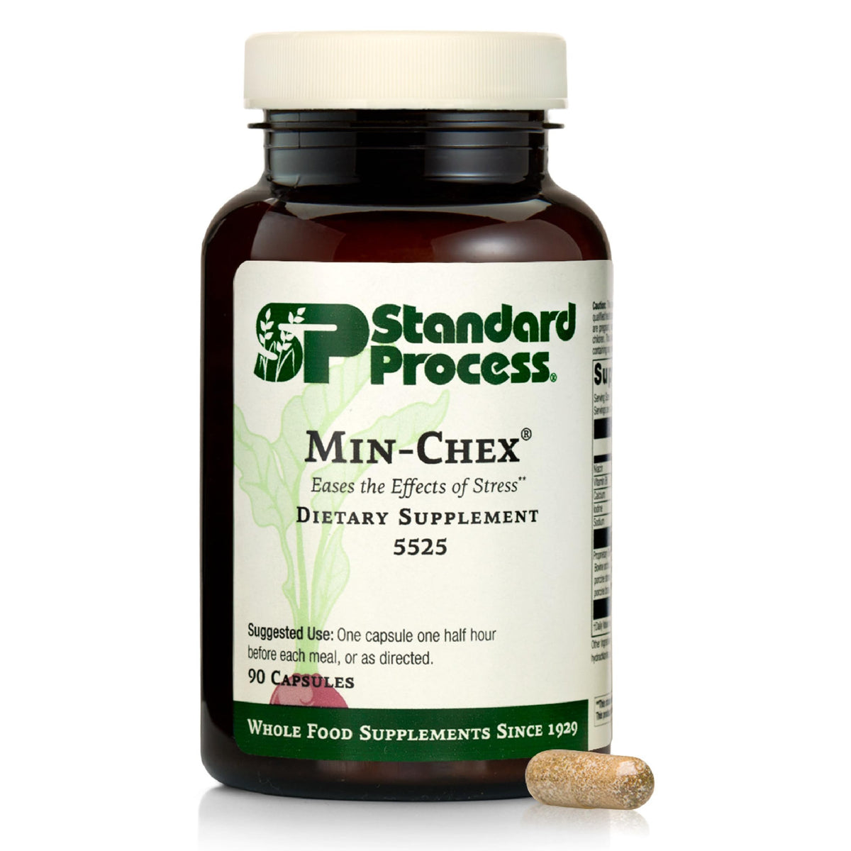 Standard Process Min-Chex bottle with capsules for daily nervous system support.