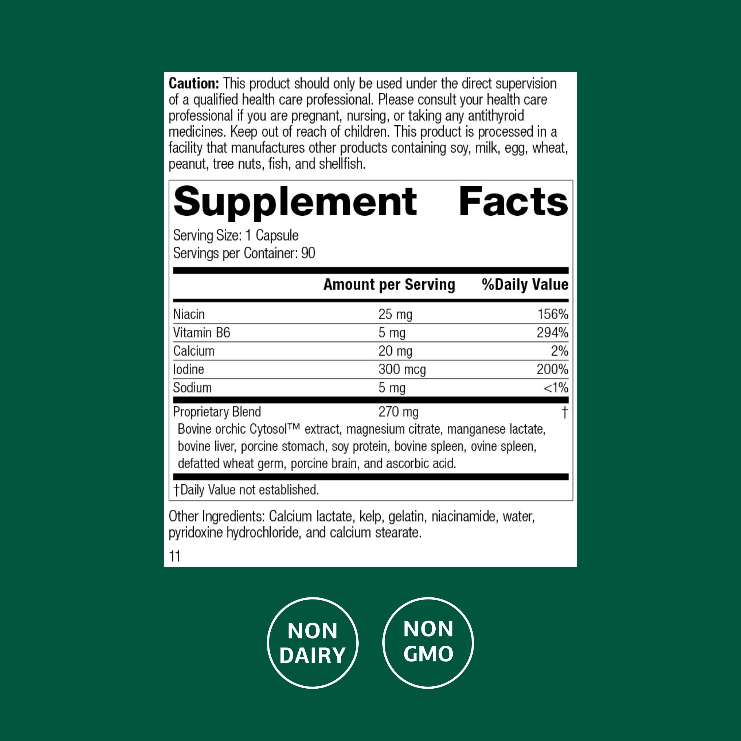 Standard Process Min-Chex capsules highlighting potential stress response support.