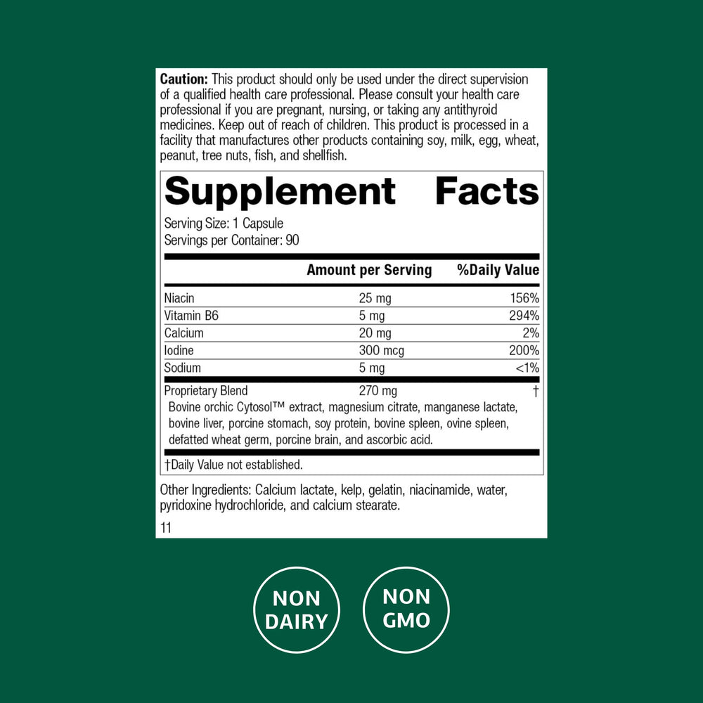 Standard Process Min-Chex capsules highlighting potential stress response support.