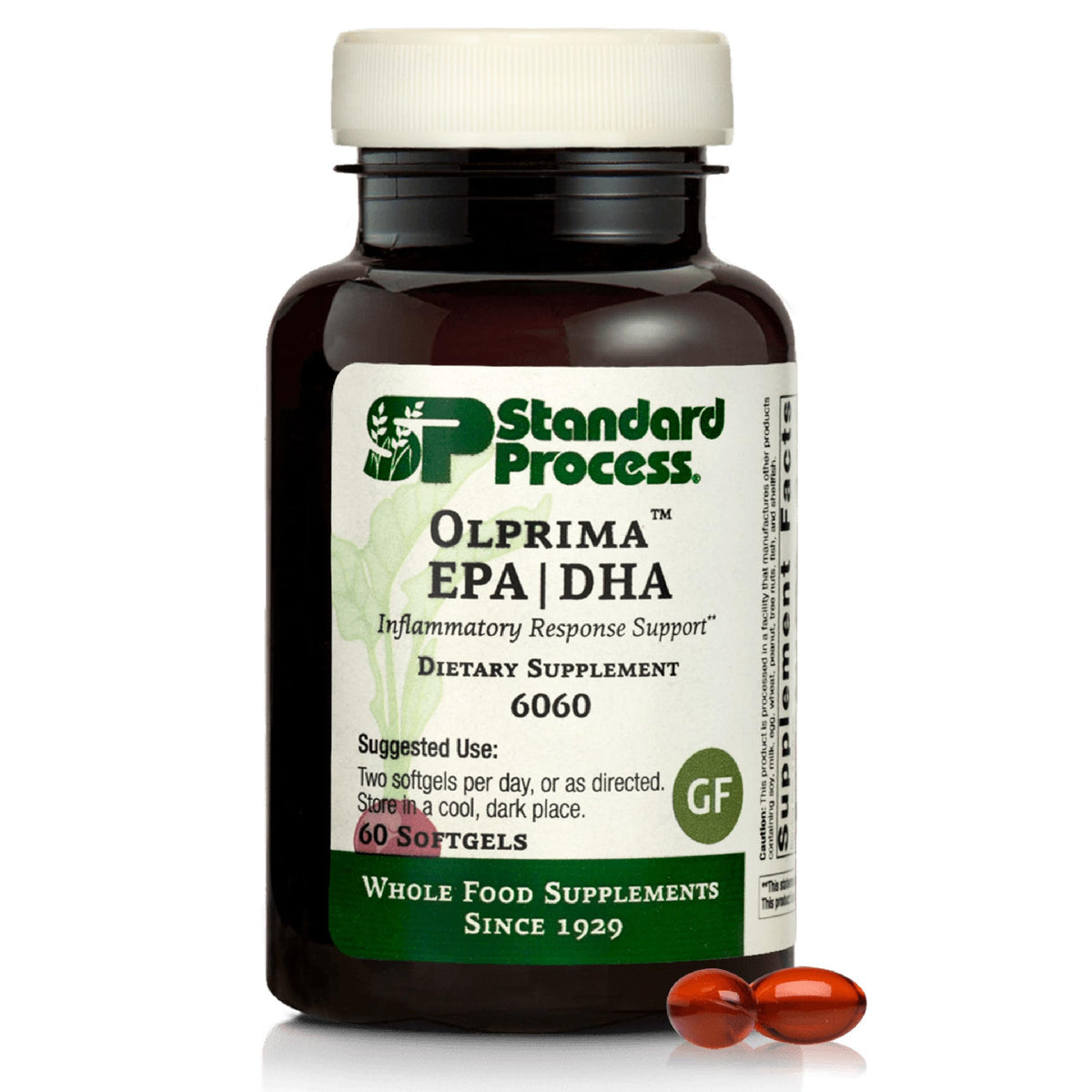 Standard Process Olprima EPA|DHA bottle for omega-3 heart and brain support.
