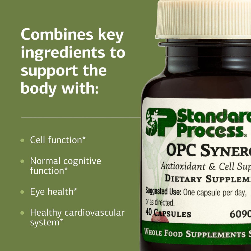 Standard Process OPC Synergy label detail emphasizing whole-food nutrition