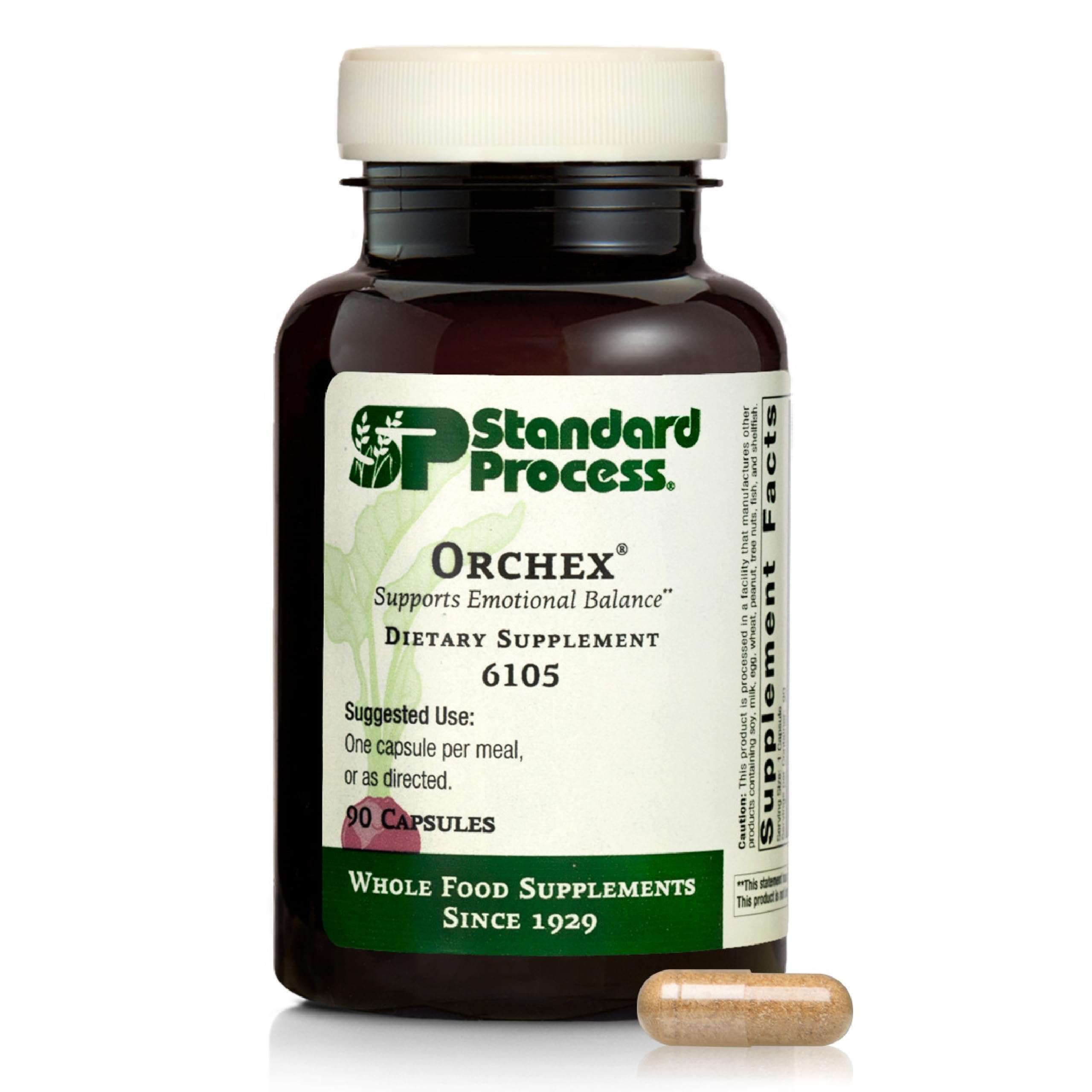 Standard Process Orchex bottle front, suggesting daily nervous system support and calm focus.