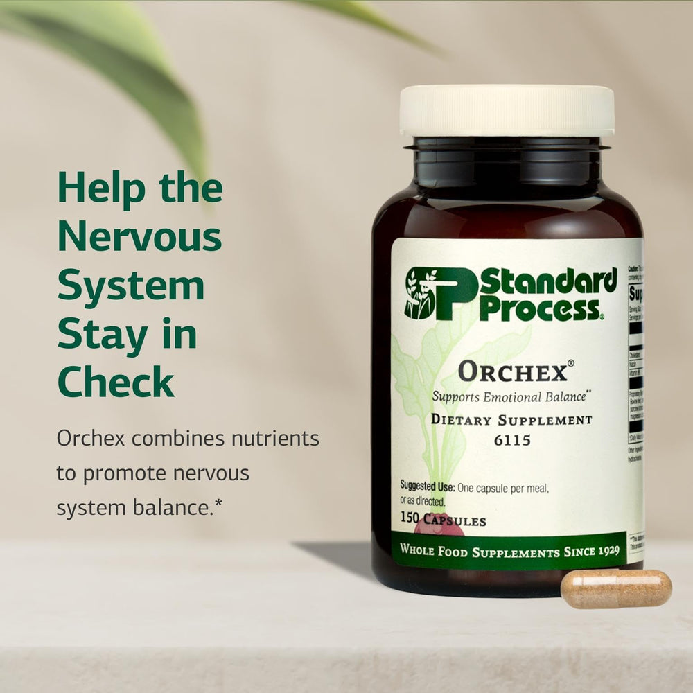 Orchex bottle label highlights quality and product name.