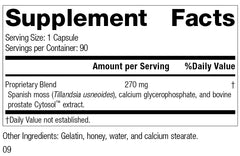 Standard Process Prost-X bottle back shows nutrition details