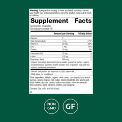 Standard Process Regeneplex capsules close-up showing vitamin C and zinc.