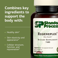 Standard Process Regeneplex tablets inside a bottle ready to use.