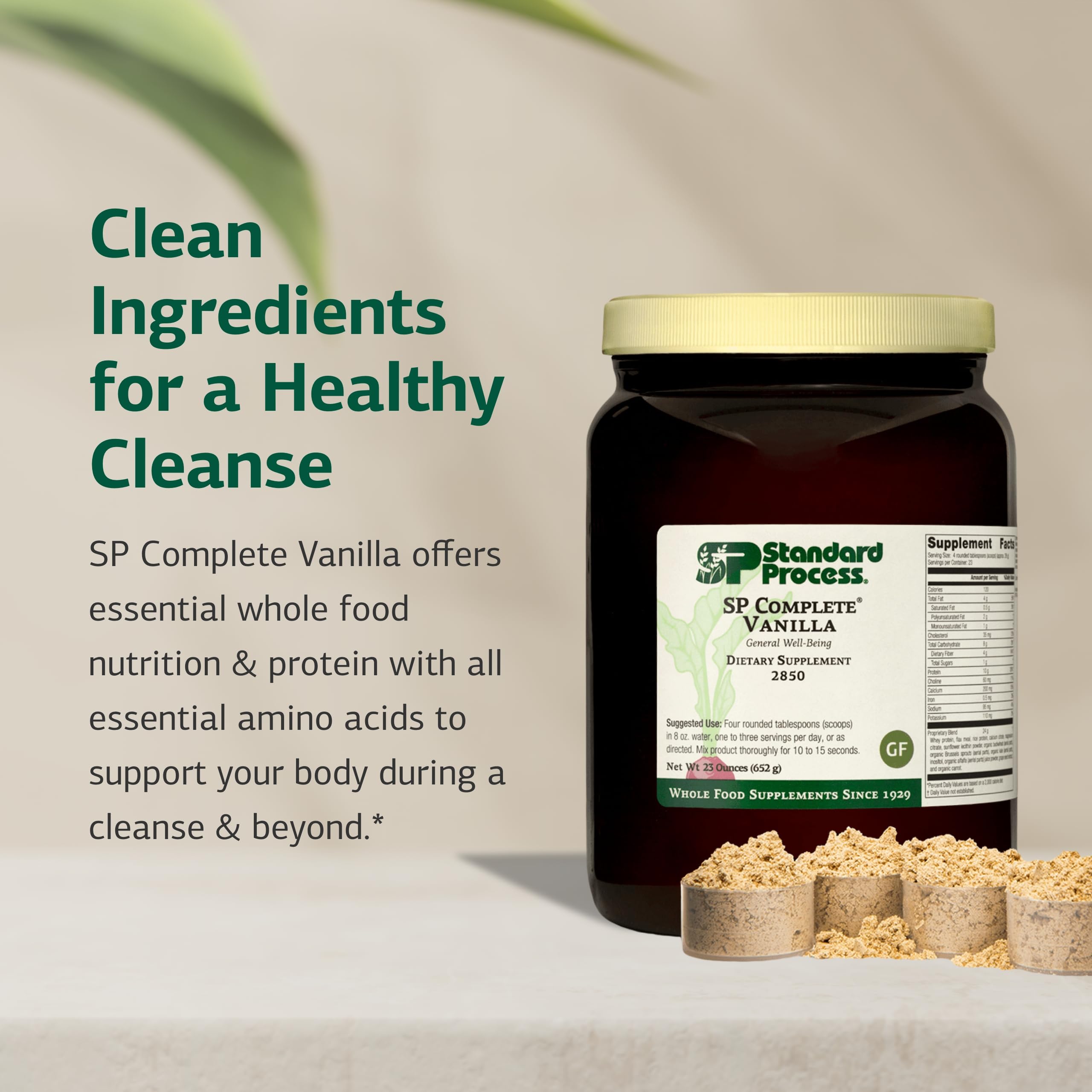 Vanilla SP Complete ingredients highlight antioxidant rich, nutrient dense components