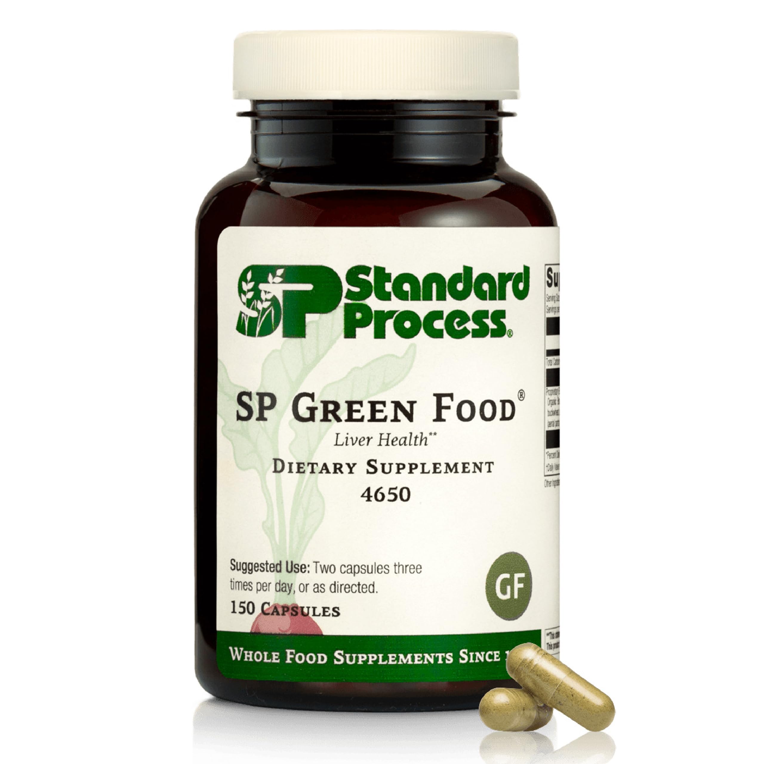 Standard Process SP Green Food bottle front for daily nutrition support