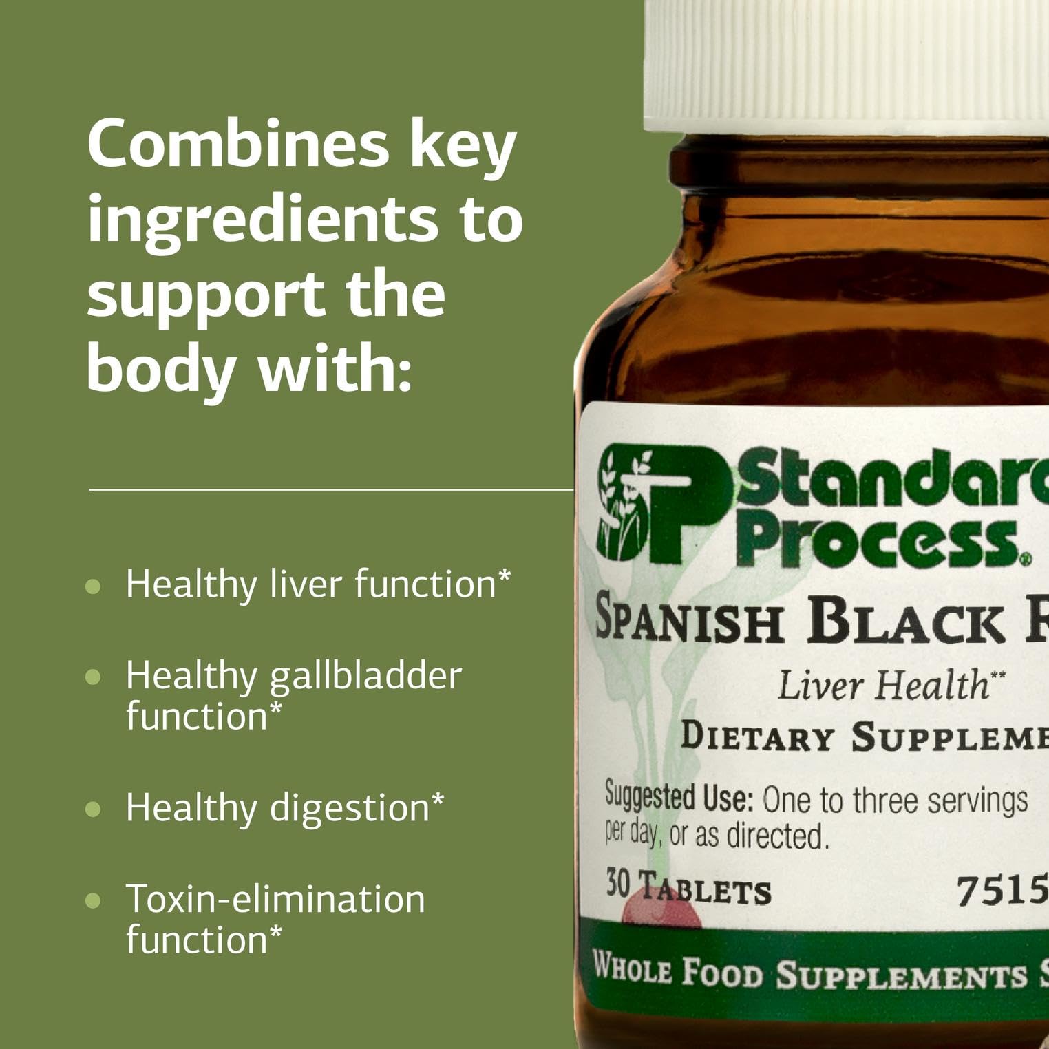Gluten-free badge shown with Standard Process Spanish Black Radish packaging