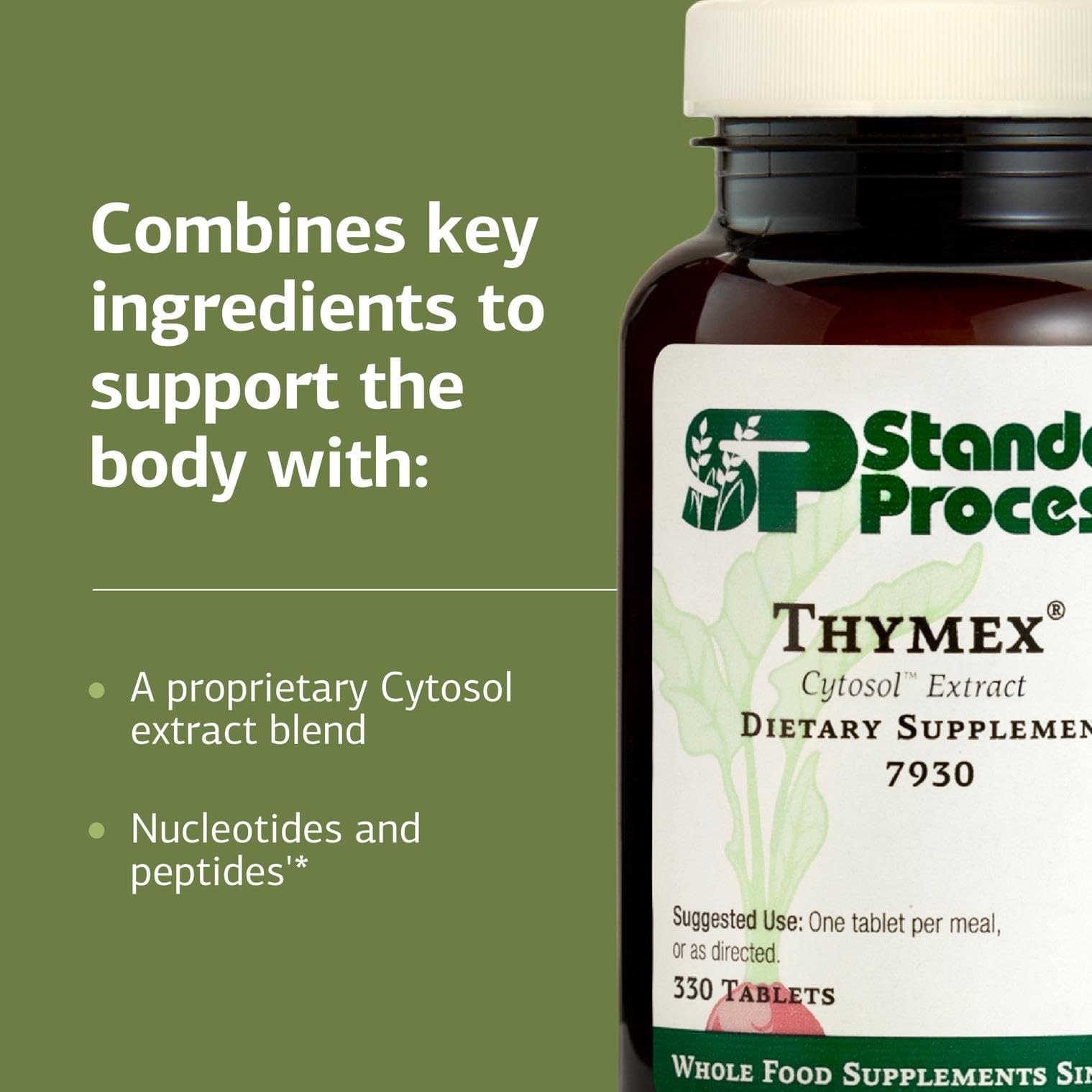 Standard Process Thymex cytosol tablet outside pack ready for everyday use.