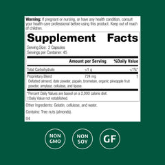 Zymex II capsules ready for gluten-free, non-soy digestive support