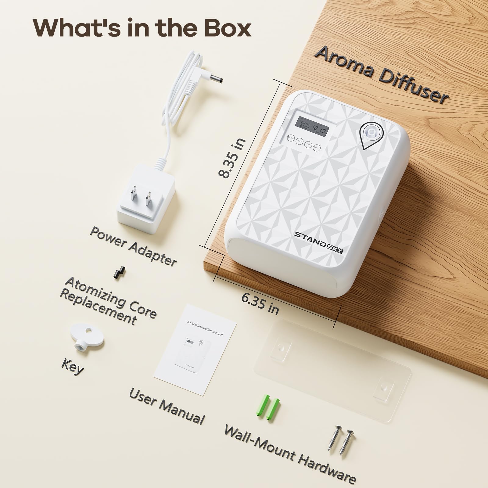 StandSky waterless diffuser safety-lock feature ensures safe, simple operation.