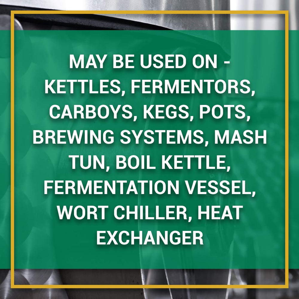 Star San used on carboys, kegs, and brewing equipment.
