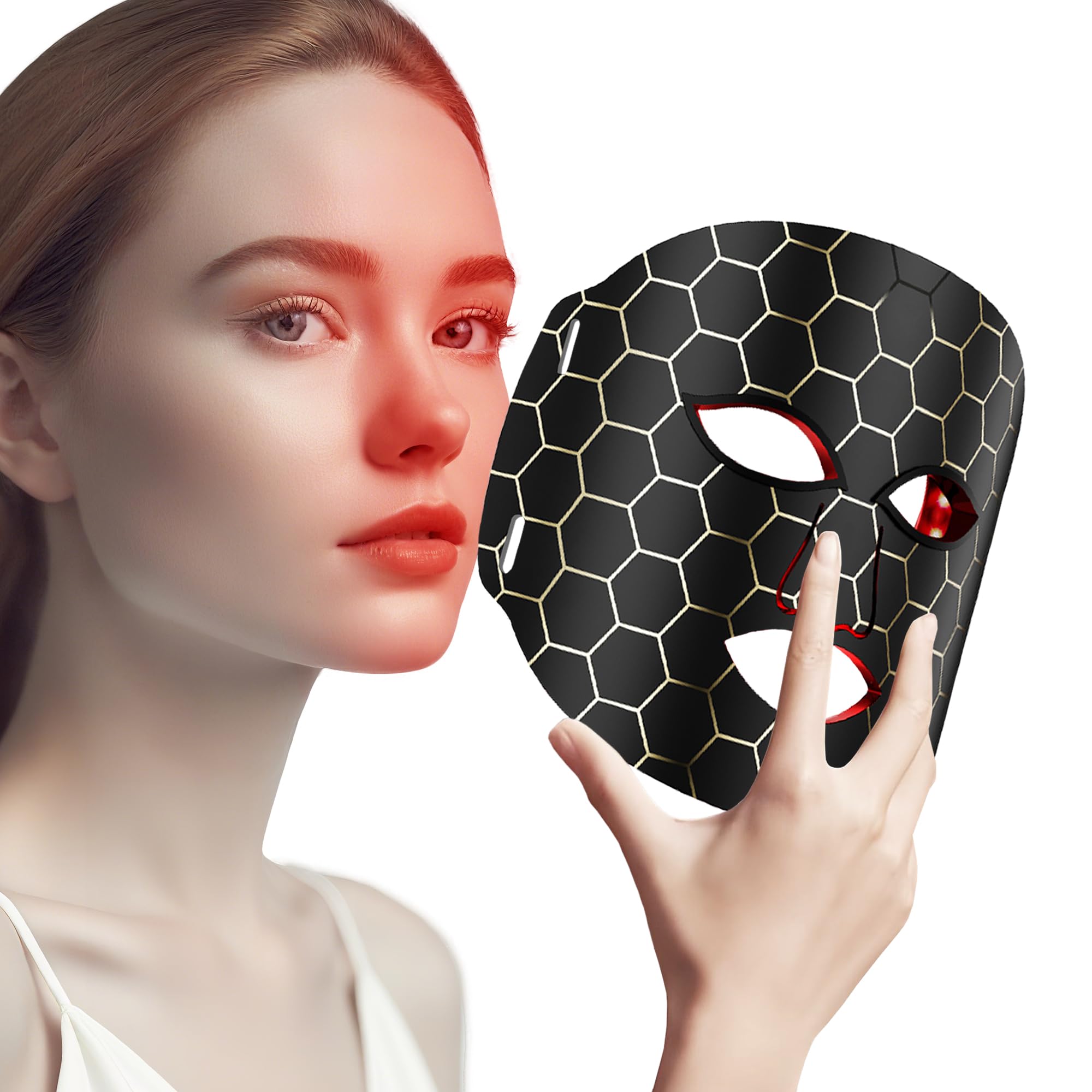 Starkik red-light face mask front view for at-home anti-aging sessions.