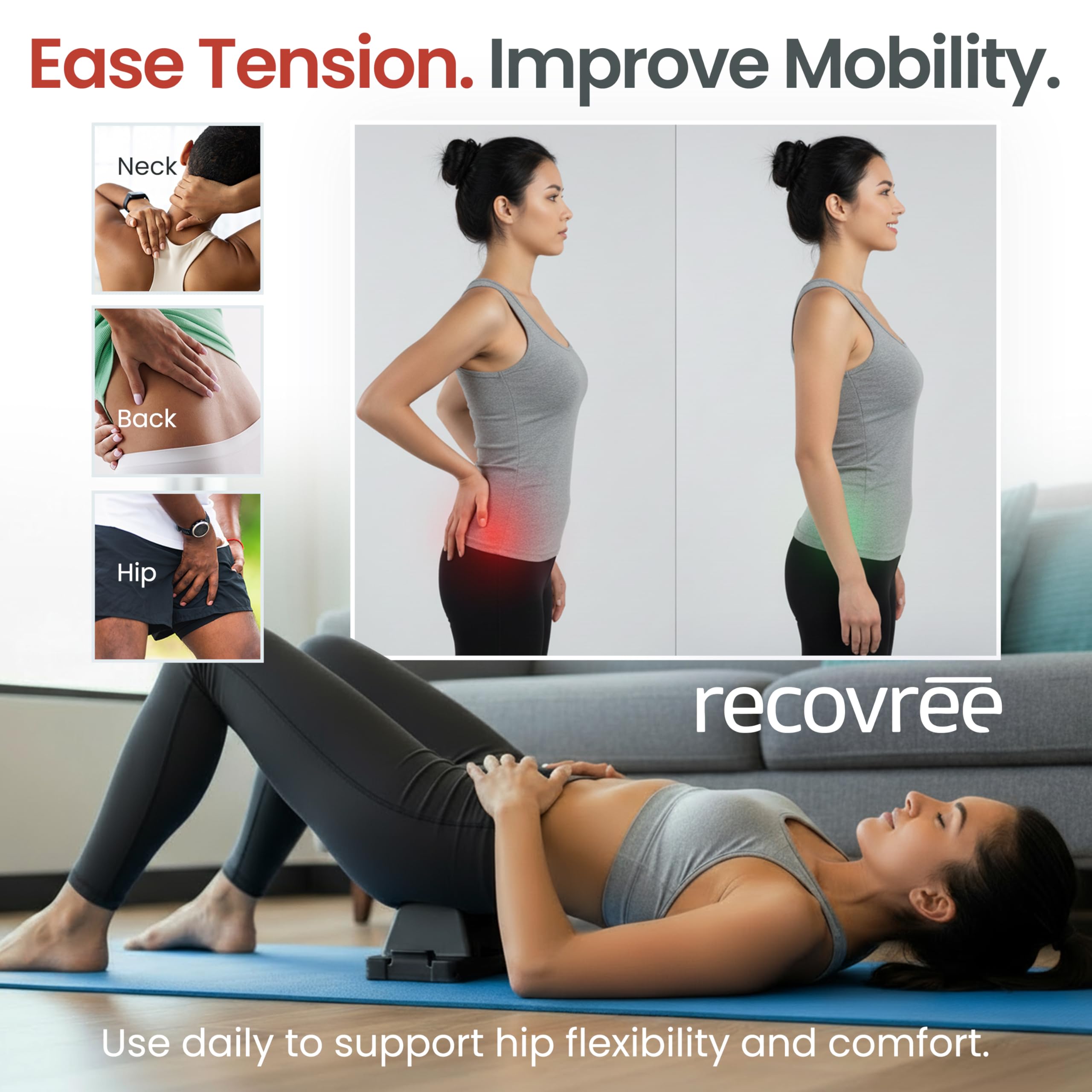 START NATURALS Recovree deep tissue massage action mimicking therapist touch
