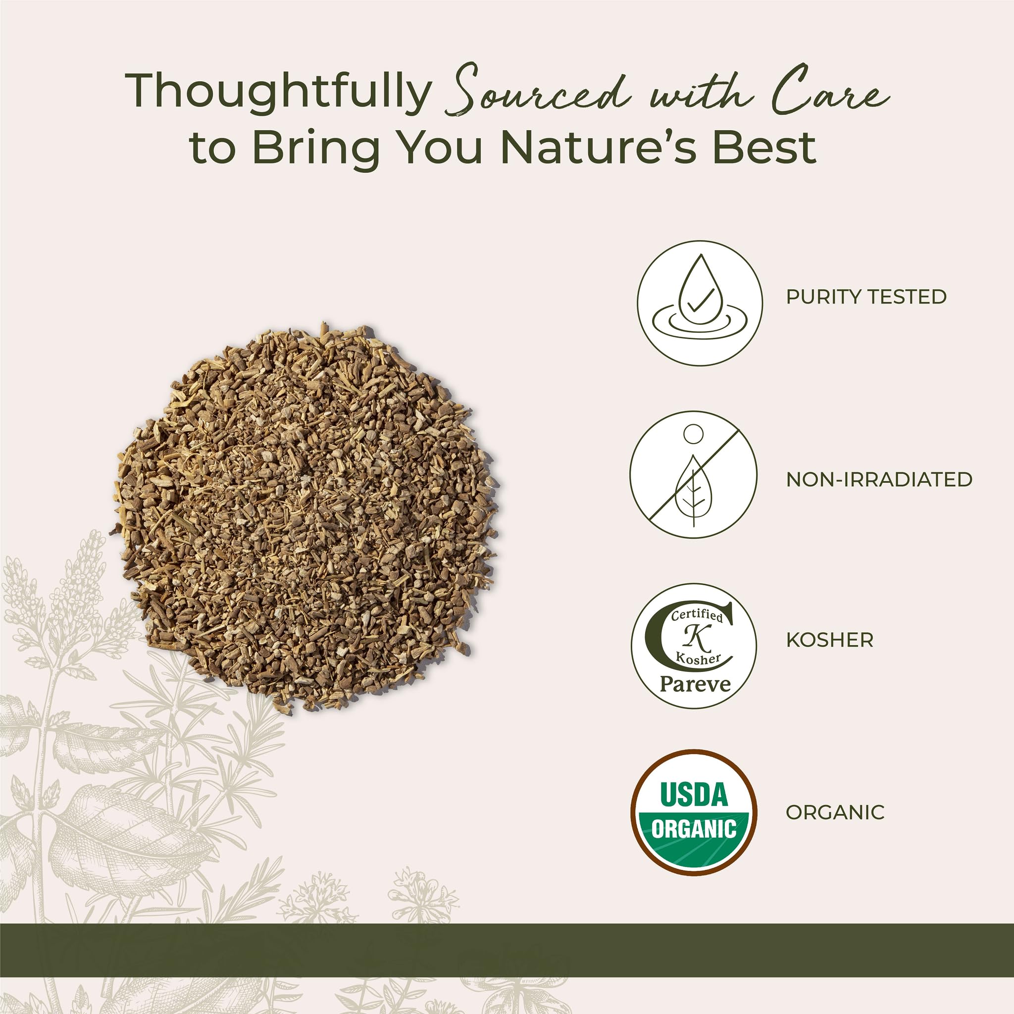 Raw dried ashwagandha root bundle showing natural texture.
