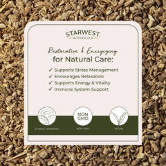 Starwest Botanicals ashwagandha-root tea brew-ready for daily rituals