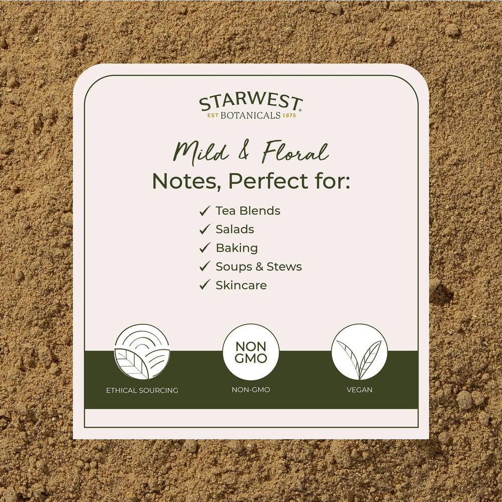 Starwest Botanicals calendula powder in tea blend ideas for subtle flavor