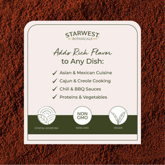 Starwest Cayenne on a spice shelf, a pantry staple for bold flavor.