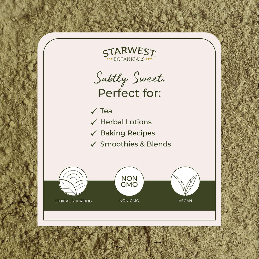 Starwest Botanicals chamomile powder baking idea suggests subtle apple notes in treats.