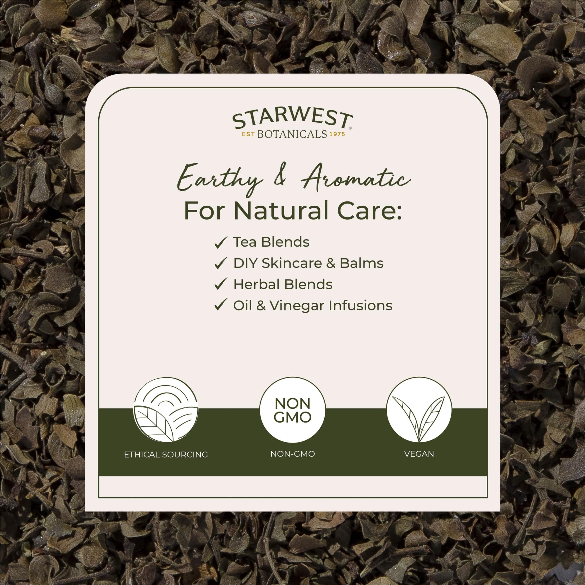 Starwest Chaparral leaf tea-blend setup for brewing