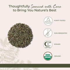 Vibrant green echinacea bits with earthy notes for culinary herb mixes.