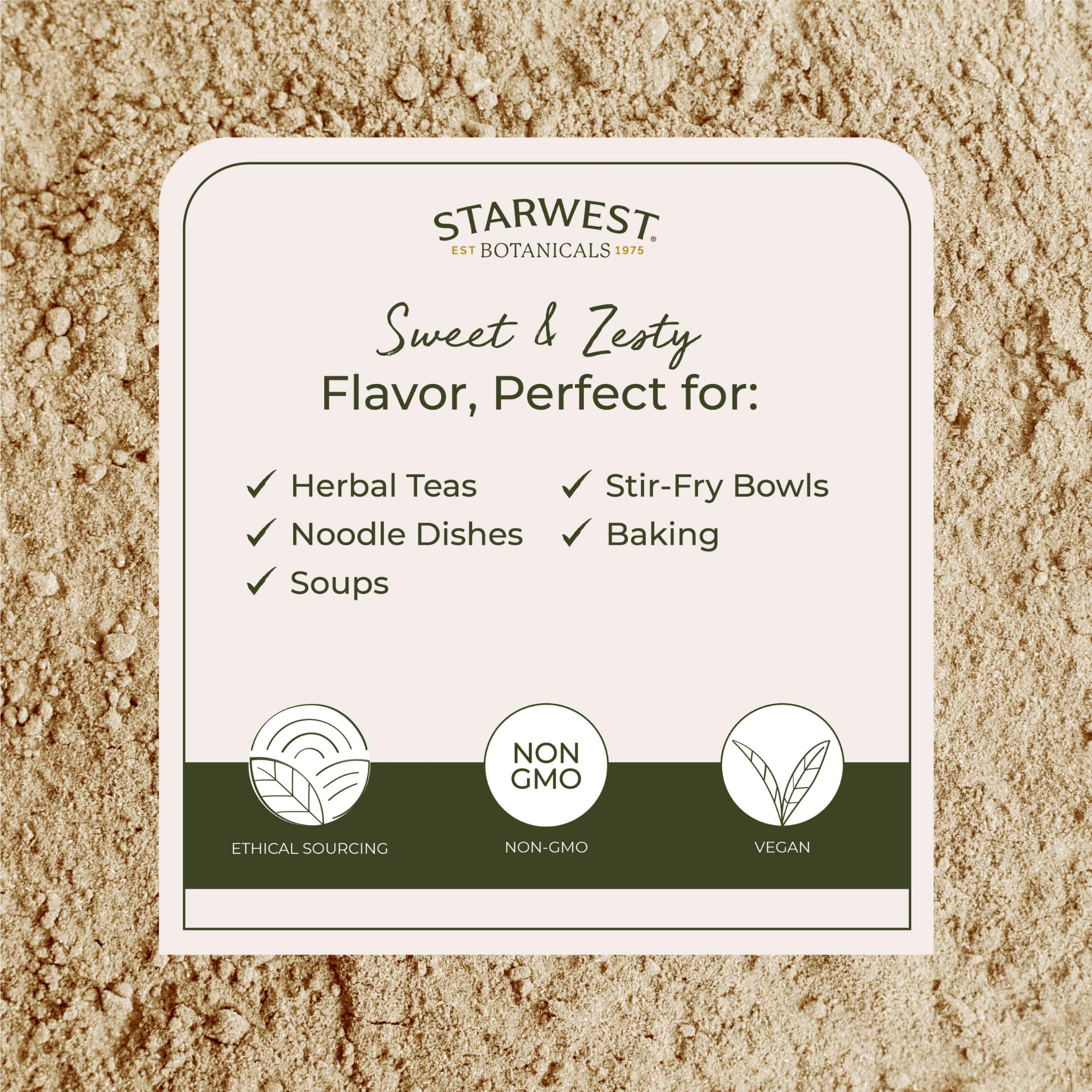 Starwest Botanicals ginger root powder added to baking for warm flavor