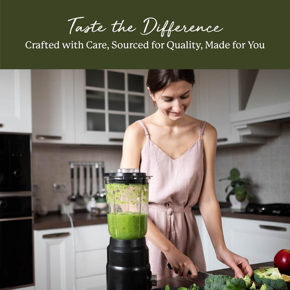 Starwest Botanicals Kelp Powder sprinkled on salad dressing for added umami.