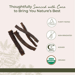 Starwest Botanicals licorice root sticks great for candy recipes and confections