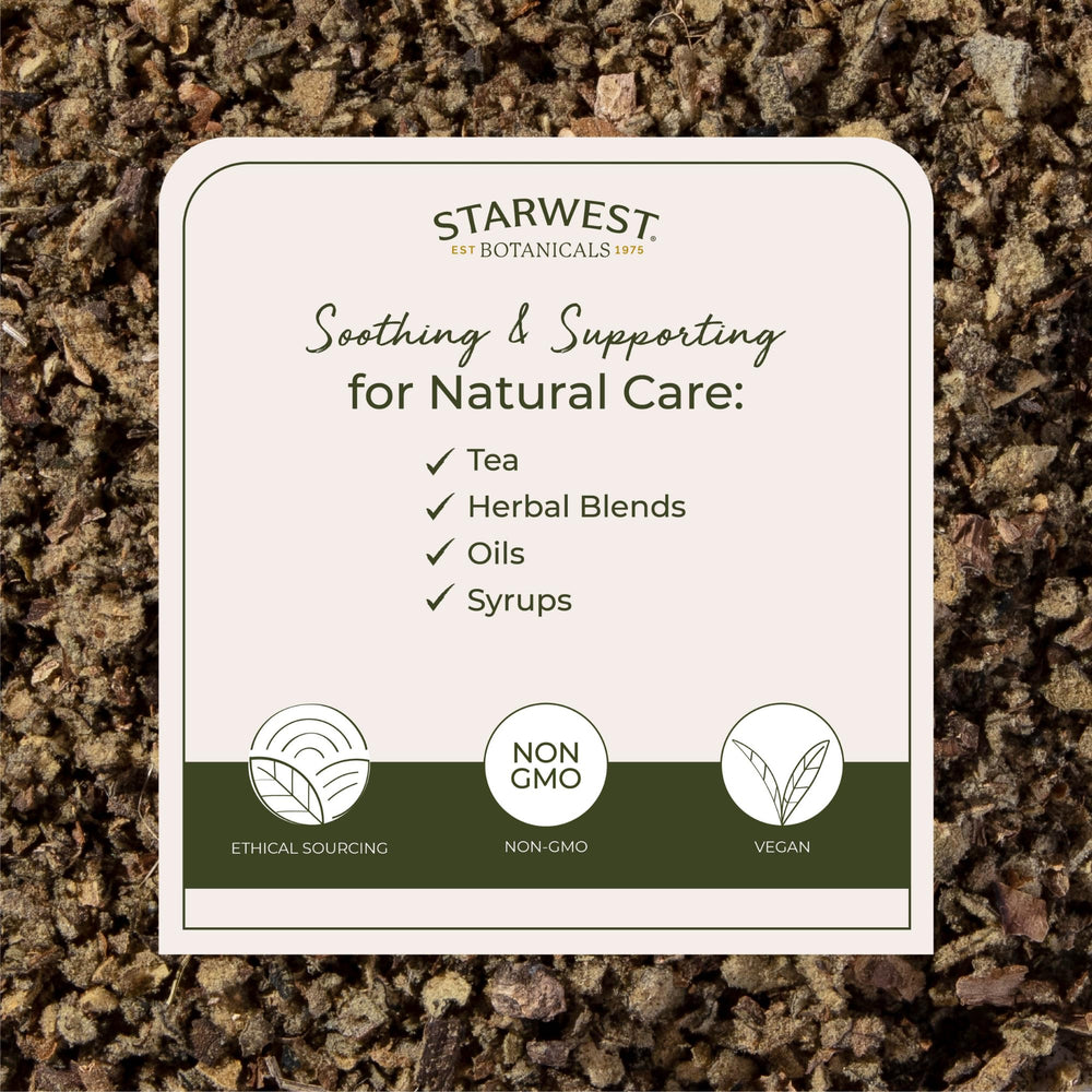 Starwest Botanicals Mullein Leaf tea infusion ready to steep gently