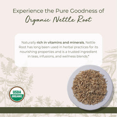 Starwest nettle root earthy aroma enhances herbal broths and stews