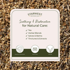 Starwest Botanicals Organic Yarrow flowers bulk bag for everyday herbal use.