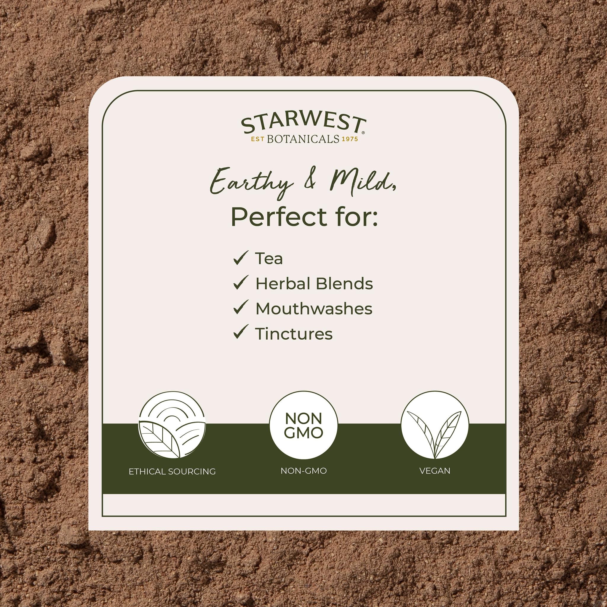 Close-up of Starwest Botanicals quercus alba bark powder texture for DIY projects