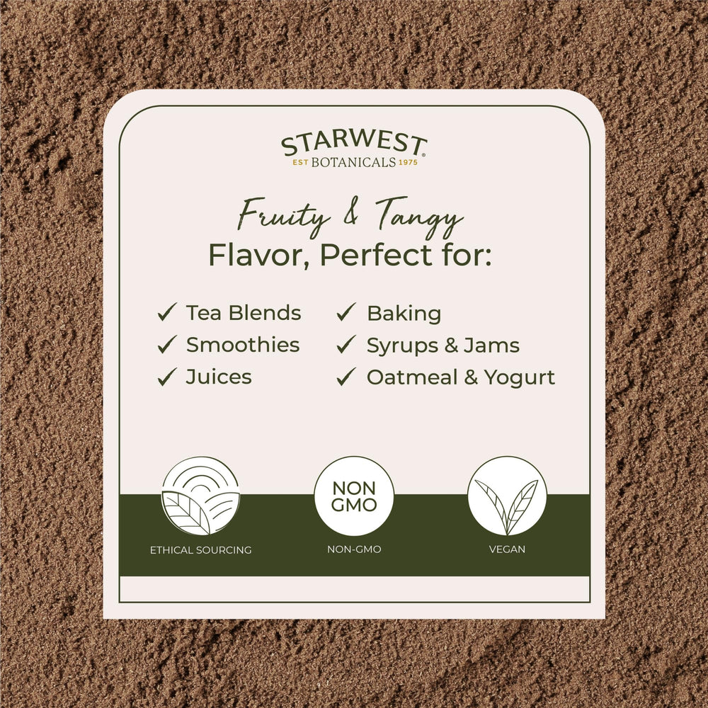 Starwest Botanicals Rosehips Powder ideal for tea preparation and smoothies