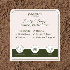 Starwest Botanicals Rosehips Powder ideal for tea preparation and smoothies