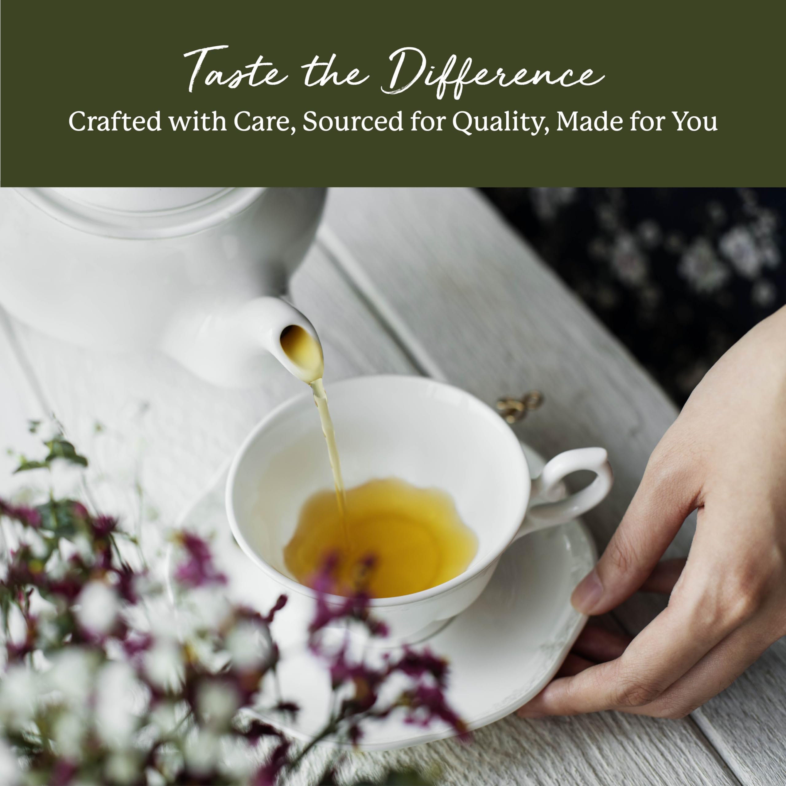 Starwest Botanicals Yarrow flowers tea-brew close-up for flavorful infusion.