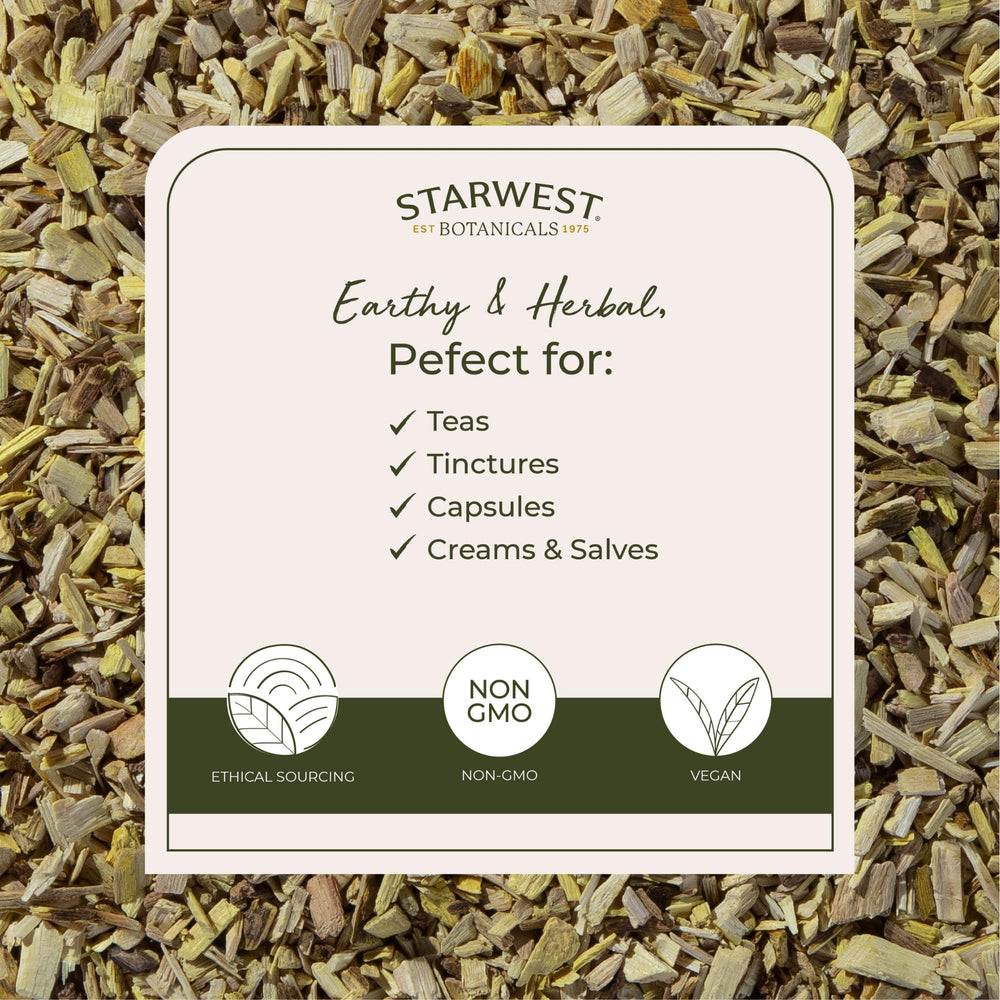 Starwest Oregon Grape Root cut and sifted for precise measuring.