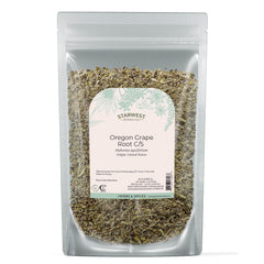 Starwest Oregon Grape Root dried loose herb for tea and tinctures.